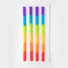 Taylor's Eye Witness Taylor's Eye Witness 4-Piece Silicone Reusable Drinking Straws - Rainbow