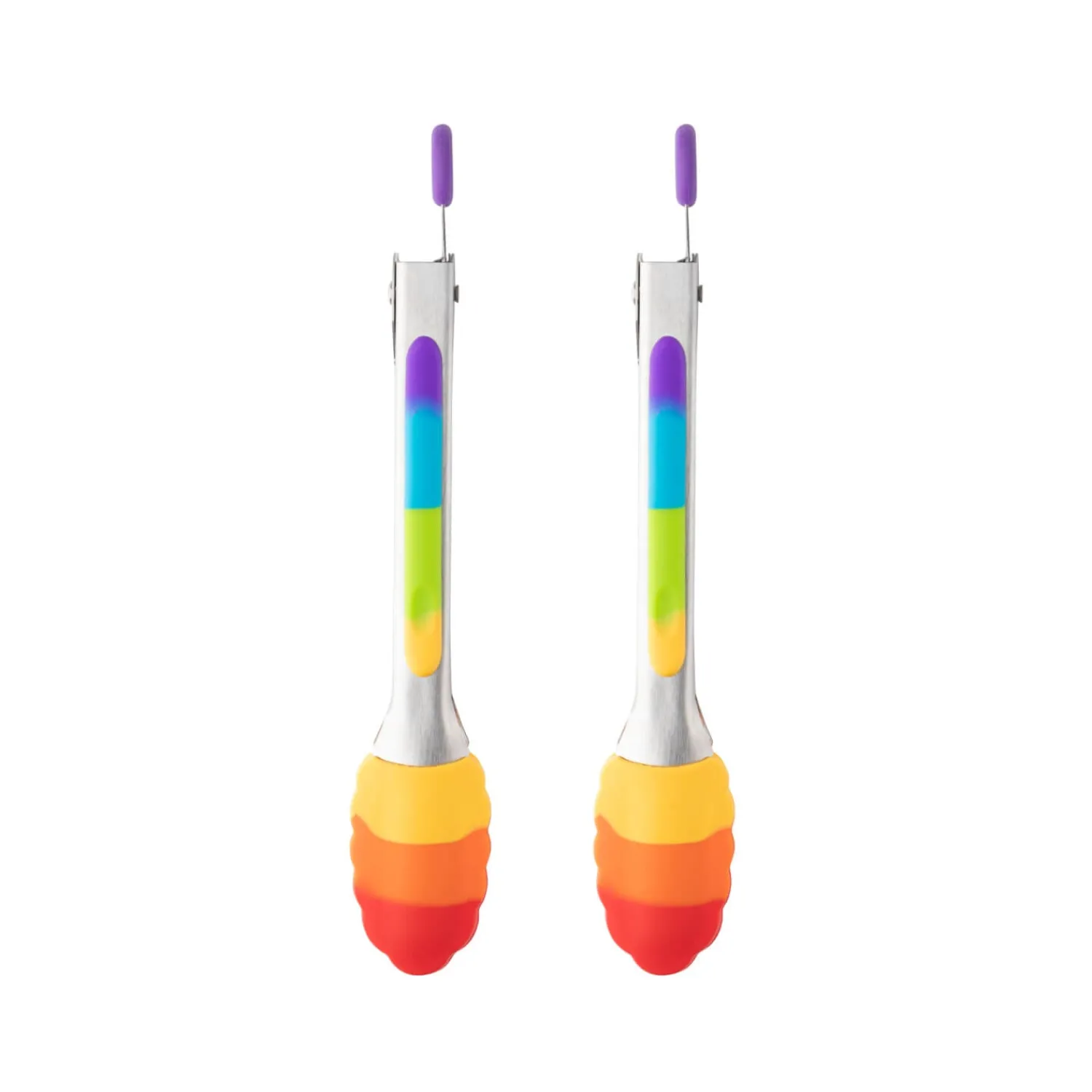 Taylor's Eye Witness Taylor's Eye Witness 2-Piece Mini Silicone Tong Set - Rainbow