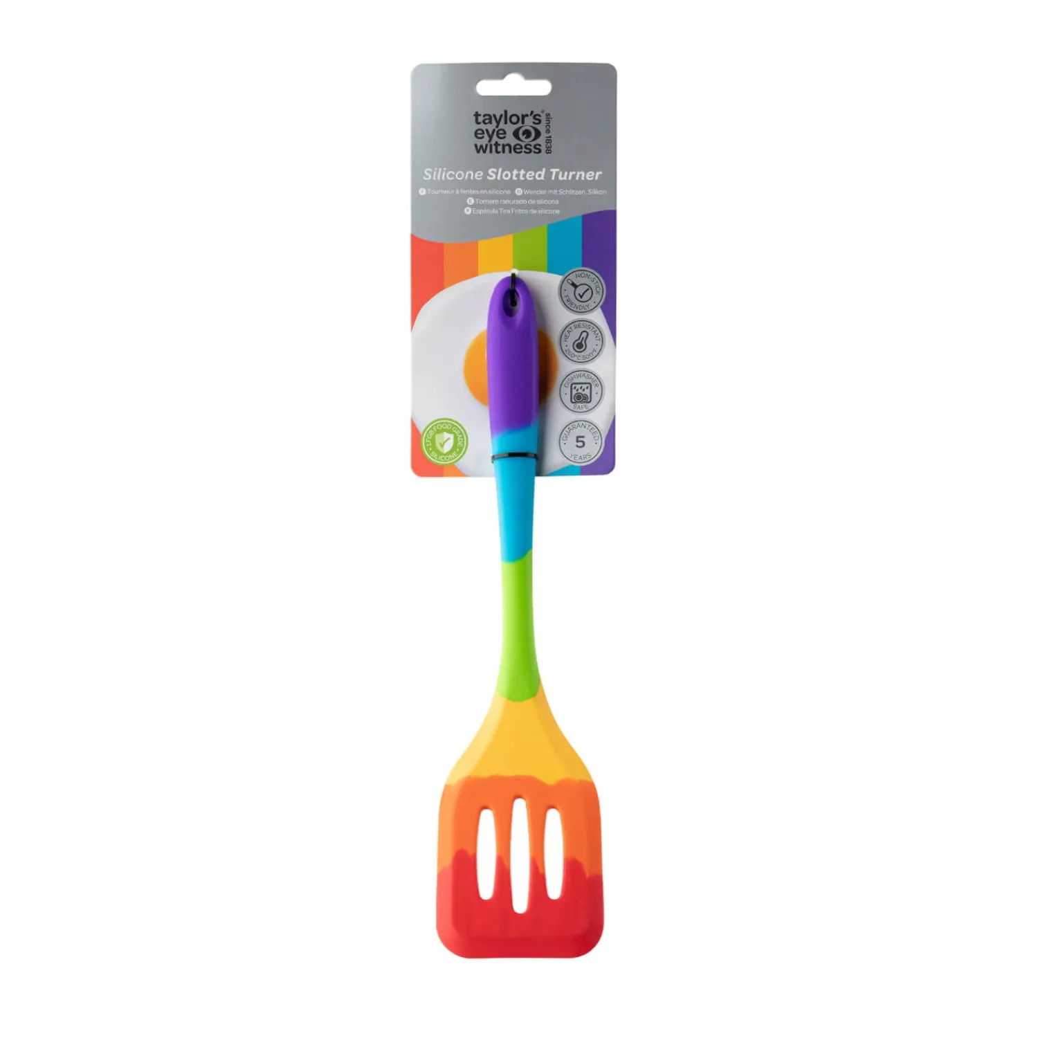 Taylor's Eye Witness Taylor's Eye Witness Silicone Slotted Turner - Rainbow