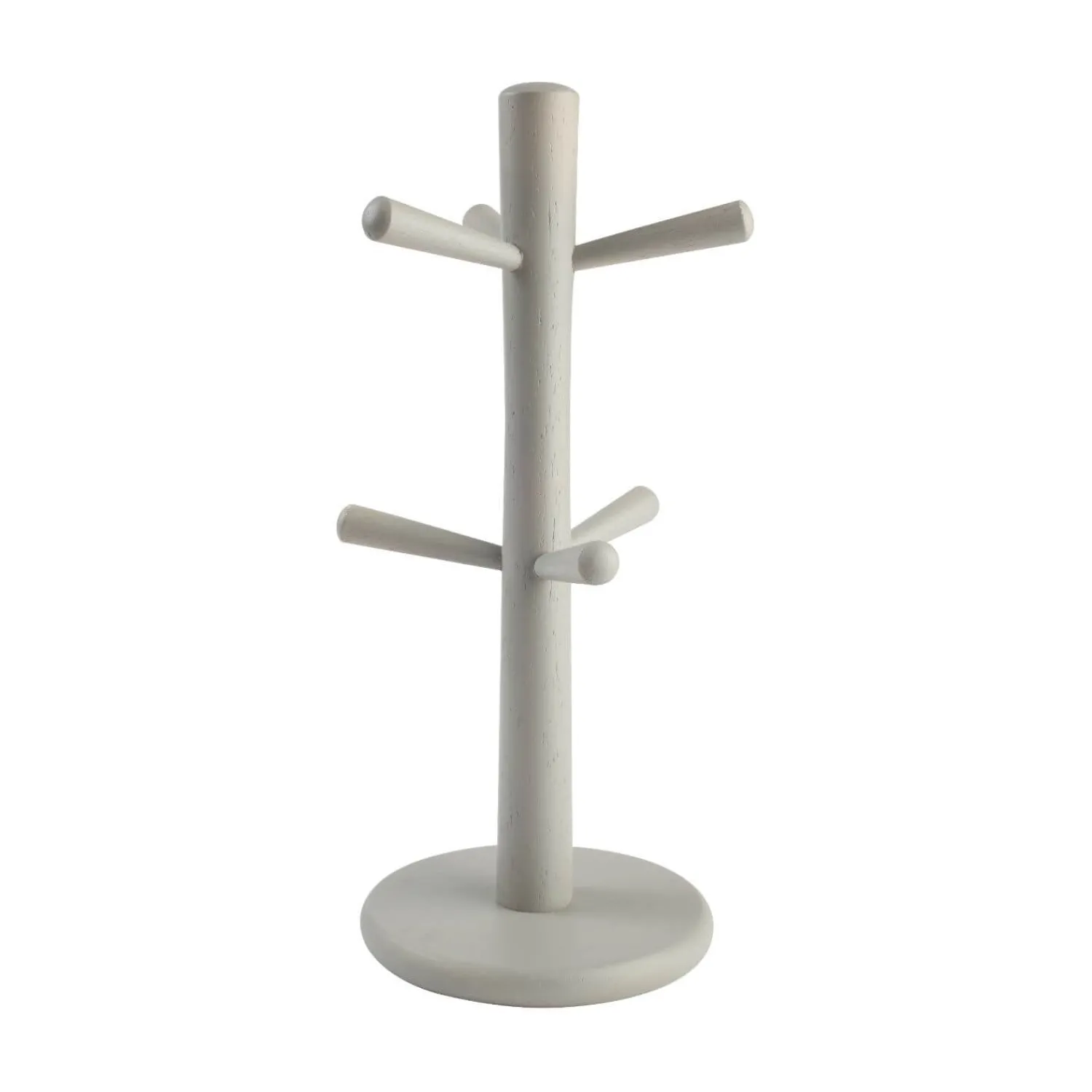 Tu0026G T&G Woodware Hevea 6 Peg Mug Tree - Grey
