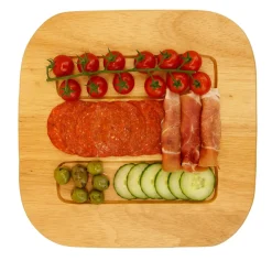 Tu0026G T&G Woodware Hevea Light-Stained Serving Board