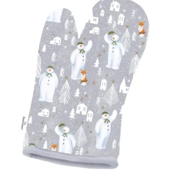 THE SNOWMAN 100% Cotton Single Oven Glove - Alpine Adventure