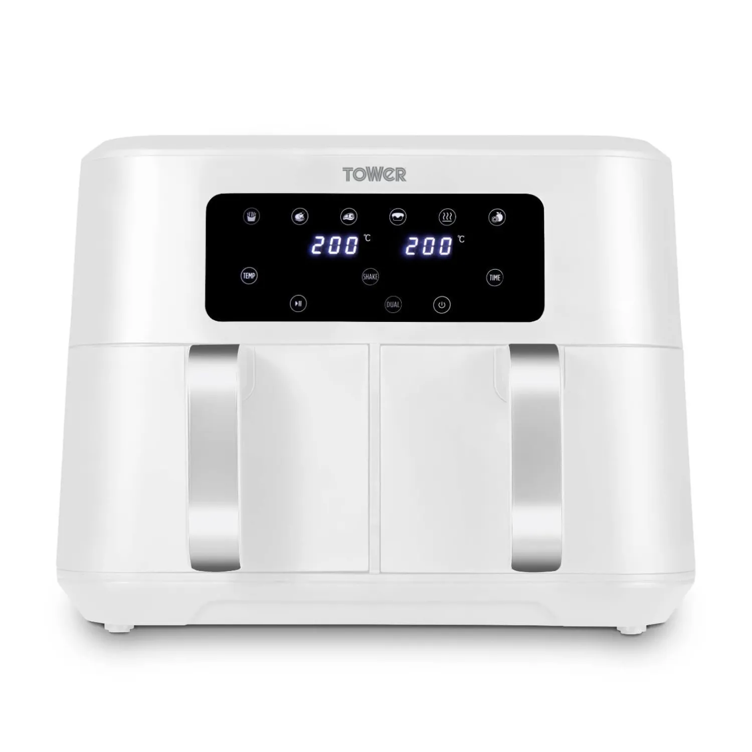 Tower T17137WHT Vortx 8.5L Dual Basket Digital Air Fryer - White