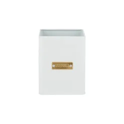 Typhoon Square Utensil Pot - Otto White