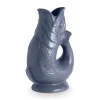 Wade Fish Earthenware 1.2 Litre Gluggle Jug - French Grey