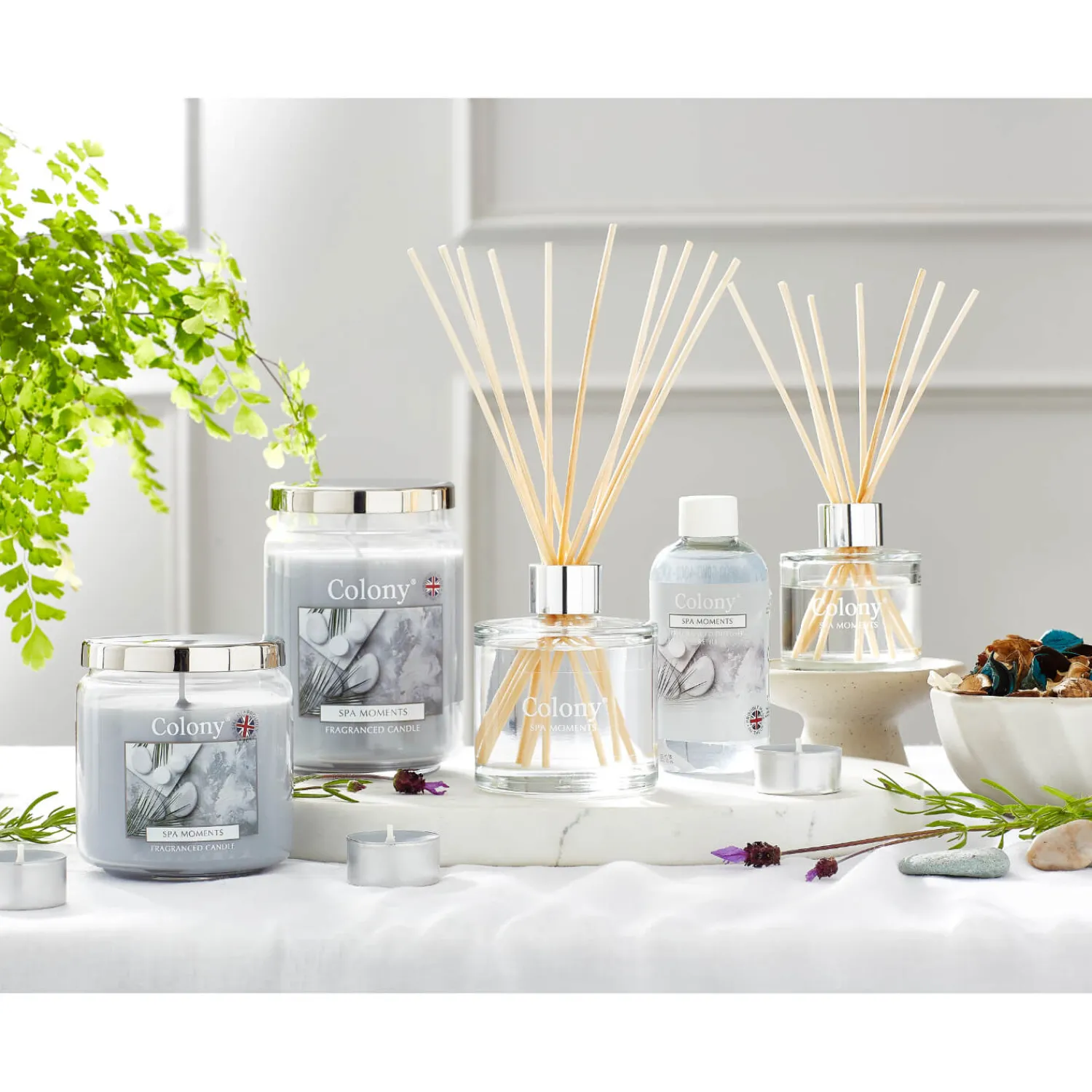 Wax Lyrical Colony Large Scented Candle Jar - Spa Moments