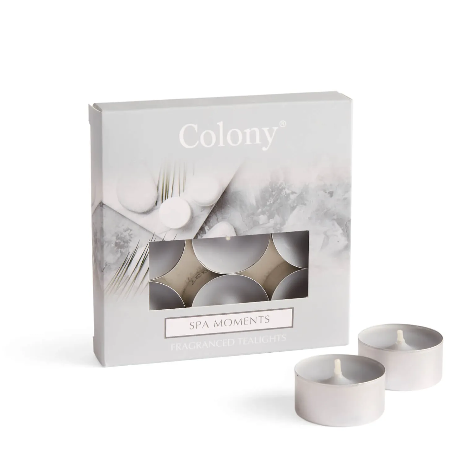 Wax Lyrical Colony Pack of 9 Scented Tealights - Spa Moments