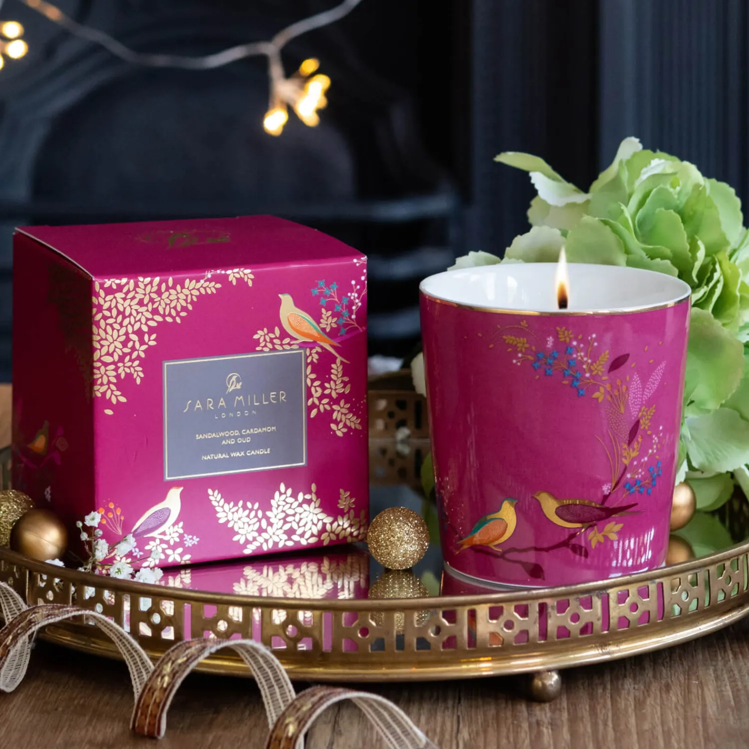Sara Miller Wax Lyrical Scented Candle - Sandalwood, Cardamom & Oud