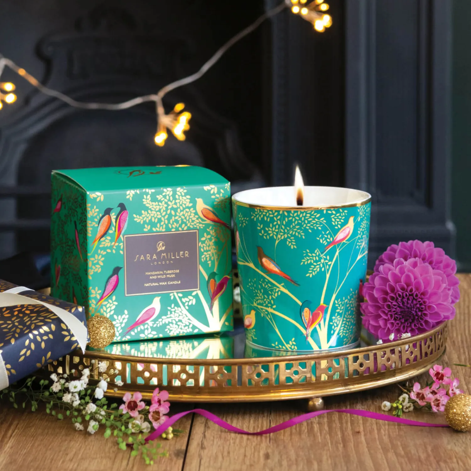 Sara Miller Wax Lyrical Scented Candle - Mandarin, Tuberose & Wild Musk