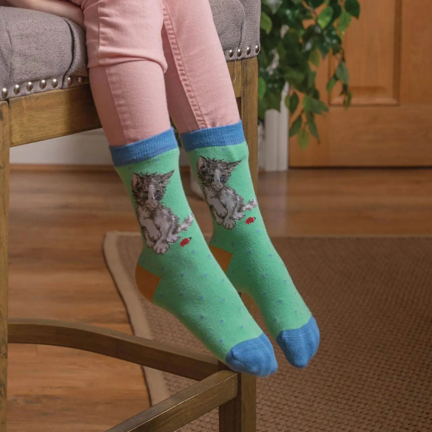 Wrendale Designs By Hannah Dale Childrens 6 to 8½ Bamboo Socks - Ladybird