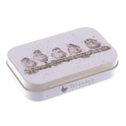Wrendale Designs by Hannah Dale Mini Tin - Chirpy Chaps Sparrow
