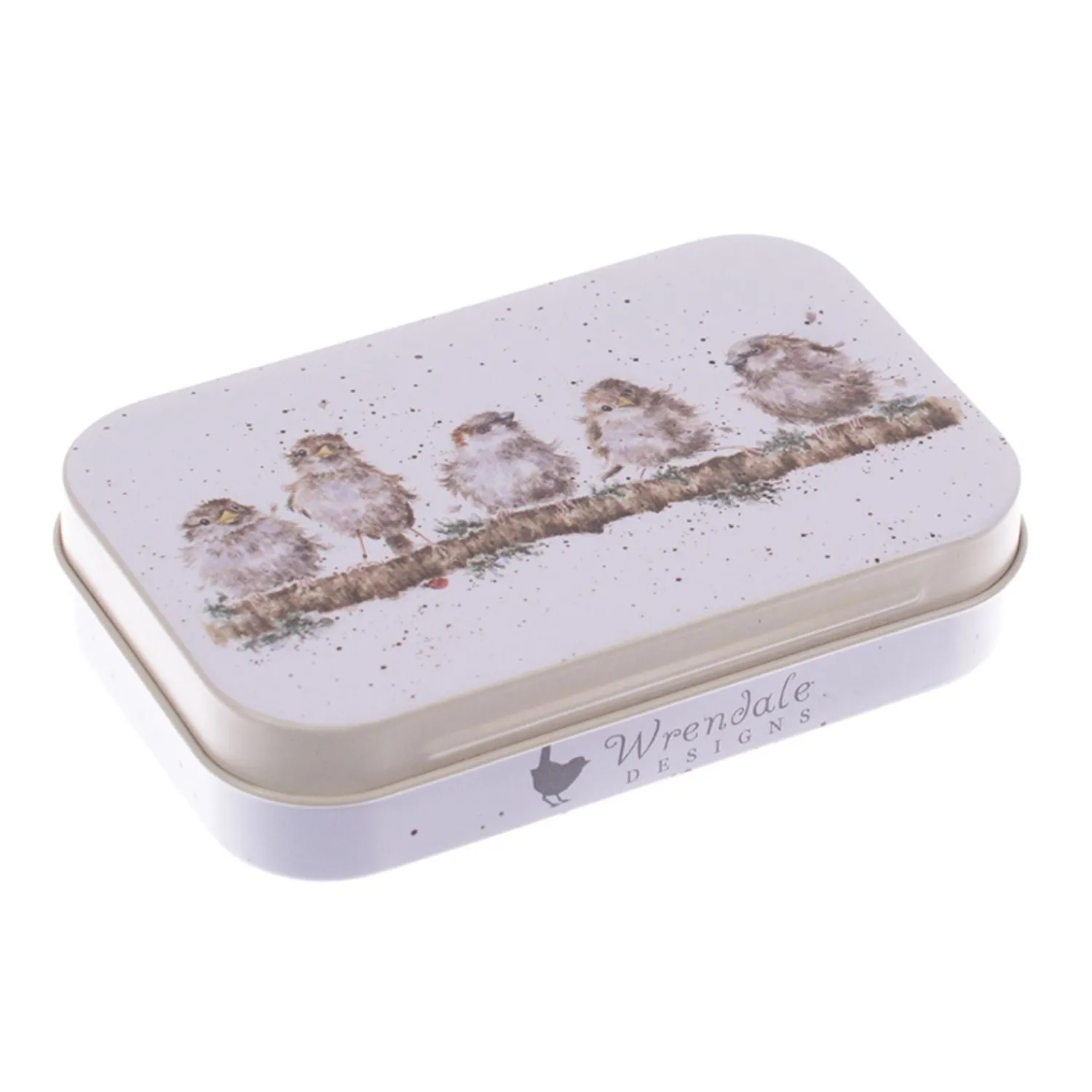 Wrendale Designs by Hannah Dale Mini Tin - Chirpy Chaps Sparrow