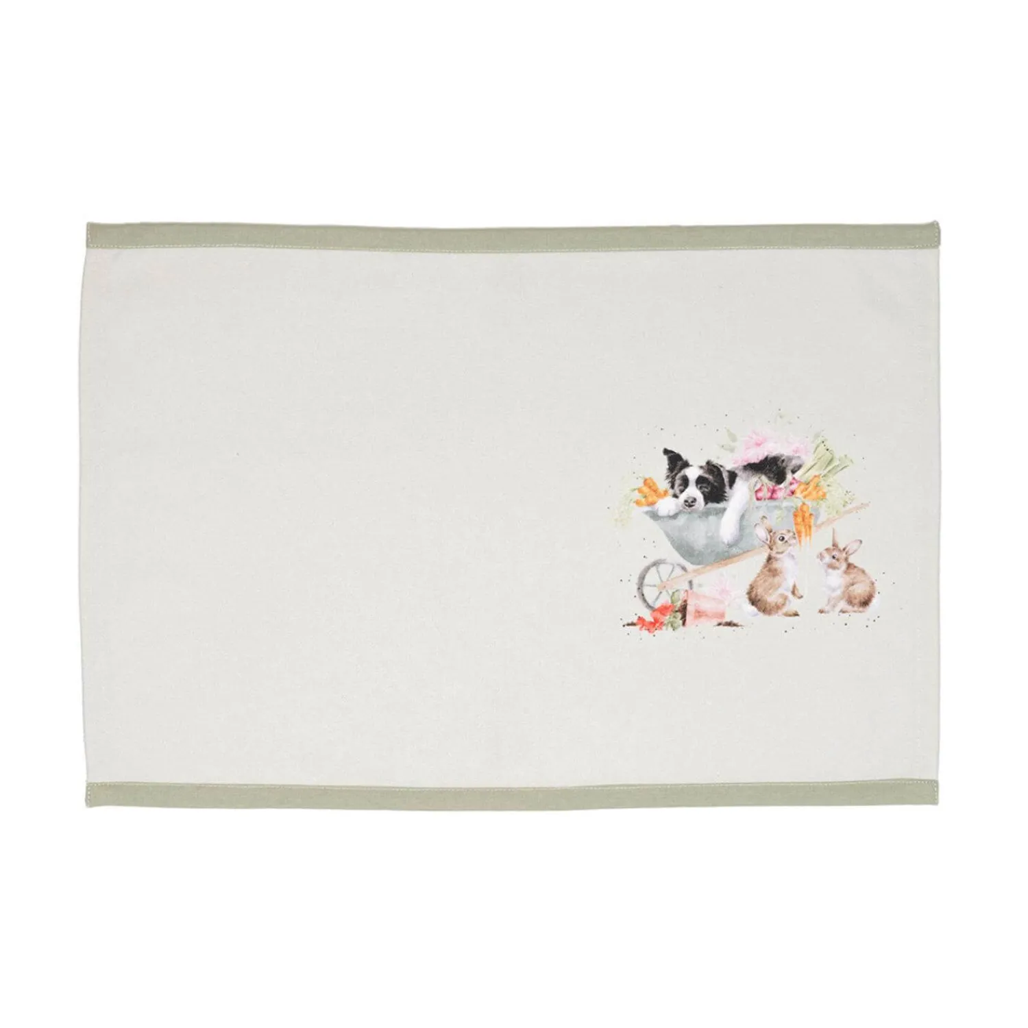 Wrendale Designs by Hannah Dale 100% Cotton Fabric Set of 4 Placemats - Garden Friends