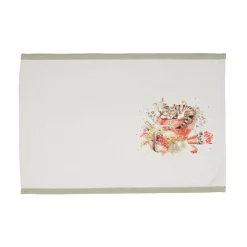 Wrendale Designs by Hannah Dale 100% Cotton Fabric Set of 4 Placemats - Garden Friends
