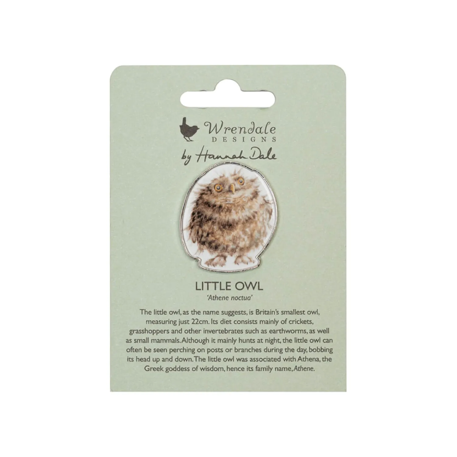 Wrendale Designs by Hannah Dale Pin Badge - Round Owl - Owl