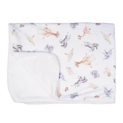 Wrendale Designs by Hannah Dale Little Wren Baby Blanket - Little Savannah - African Animals