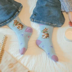 Wrendale Designs by Hannah Dale Ladies Bamboo Socks - Head Clover Heels - Rabbit