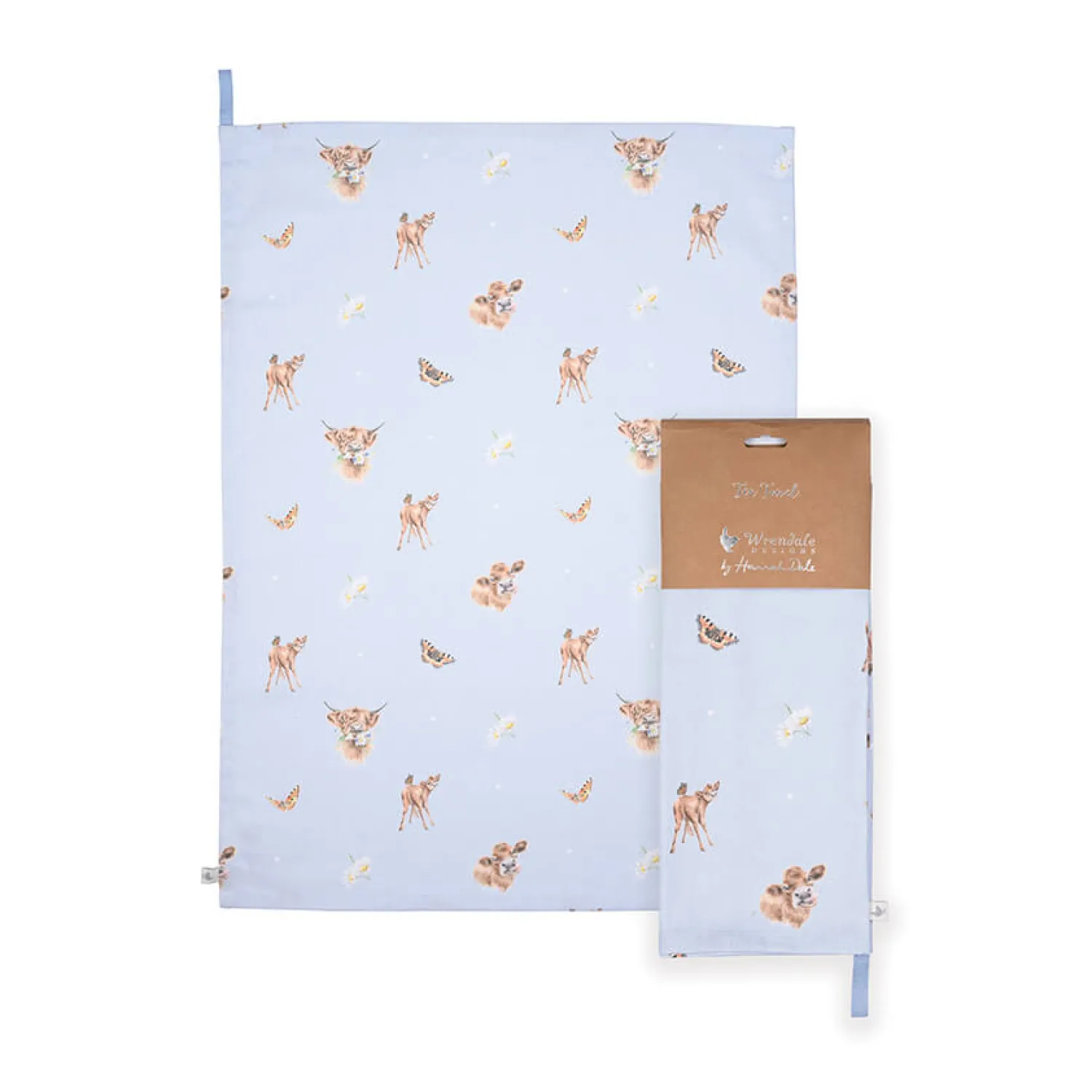Wrendale Designs by Hannah Dale 100% Cotton Tea Towel - Farmyard Friends