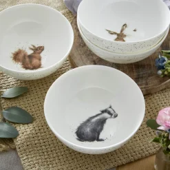 Wrendale Designs by Hannah Dale 4-Piece Deep Bowl Set - Woodland Animals