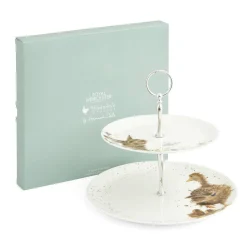 Wrendale Designs by Hannah Dale 2 Tier Porcelain Cake Stand