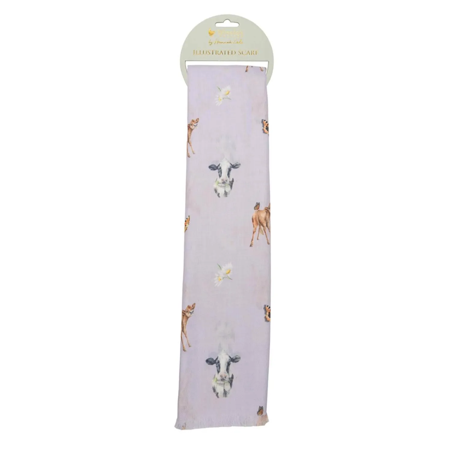 Wrendale Designs Everyday Scarf - Flutterly Fabulous - Cow