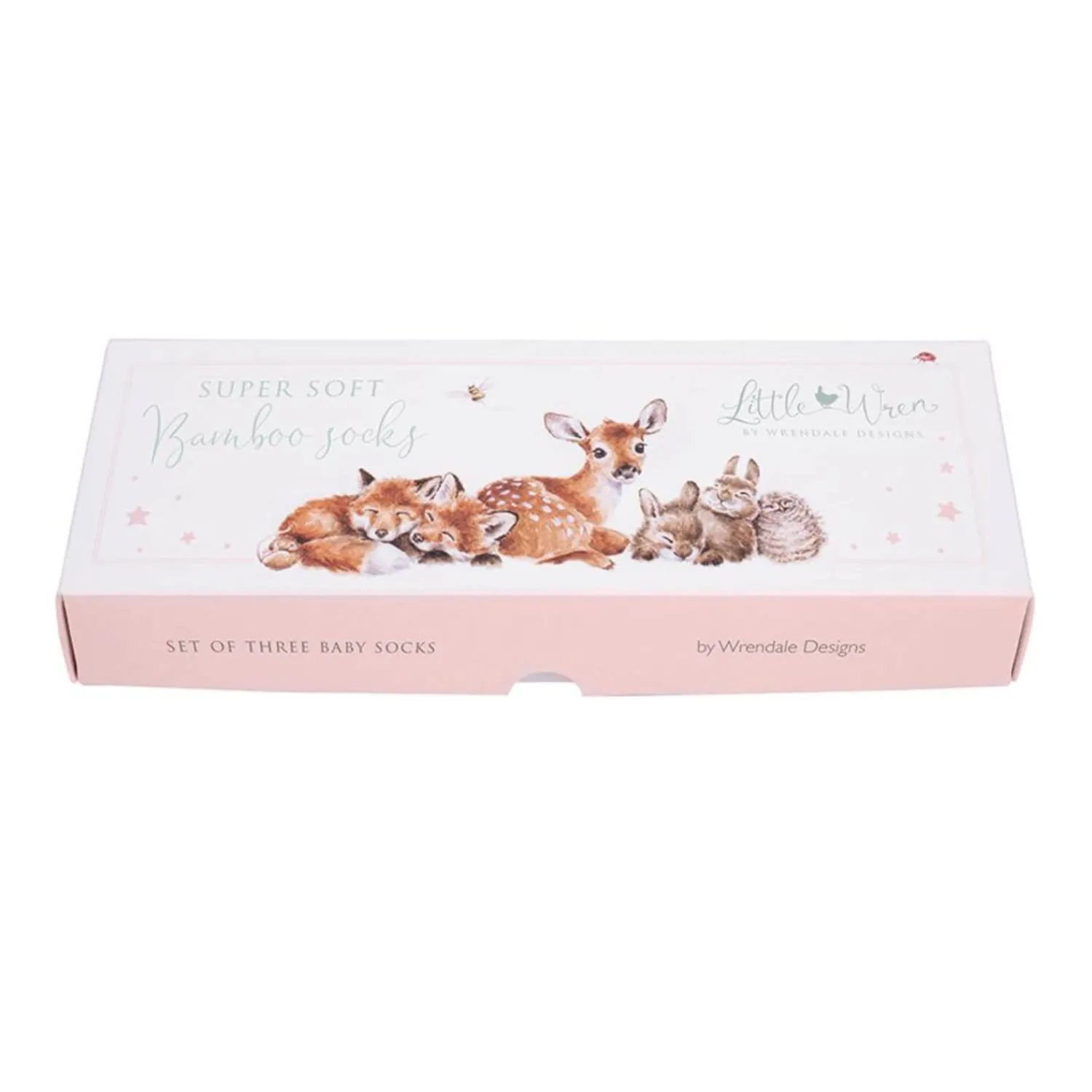 Wrendale Designs Little Wren Little Forest Woodland Animal Bamboo Baby Socks - 0-6 Months