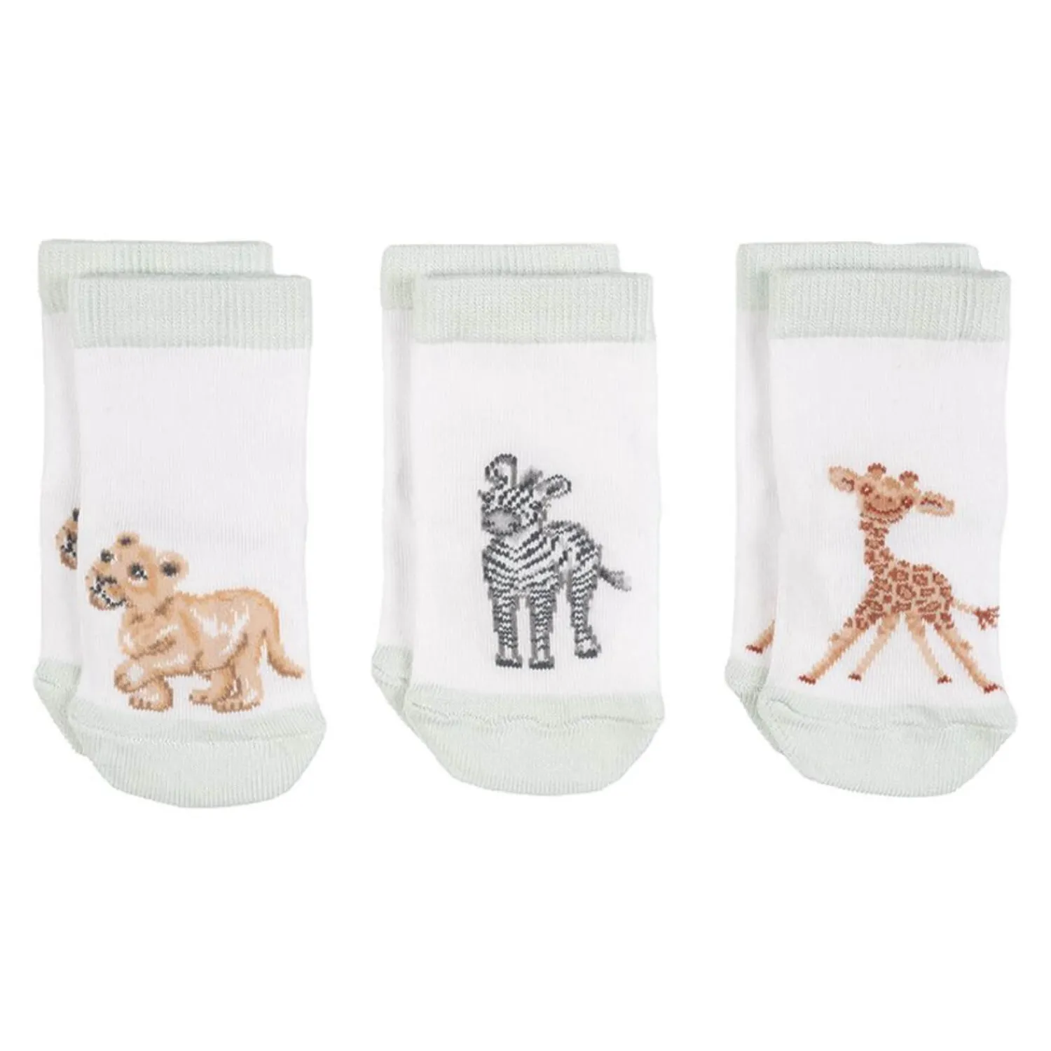 Wrendale Designs Little Wren Little Savannah African Animal Bamboo Baby Socks - 6-12 Months