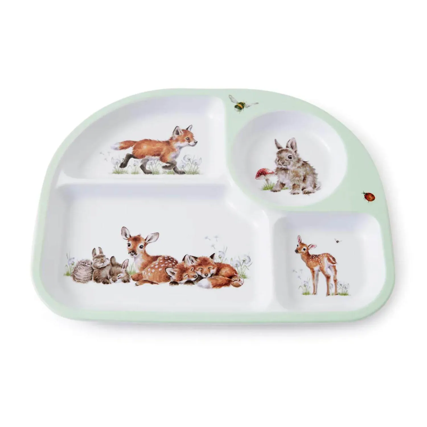 Wrendale Designs Little Wren Melamine Divided Plate & Bowl Set