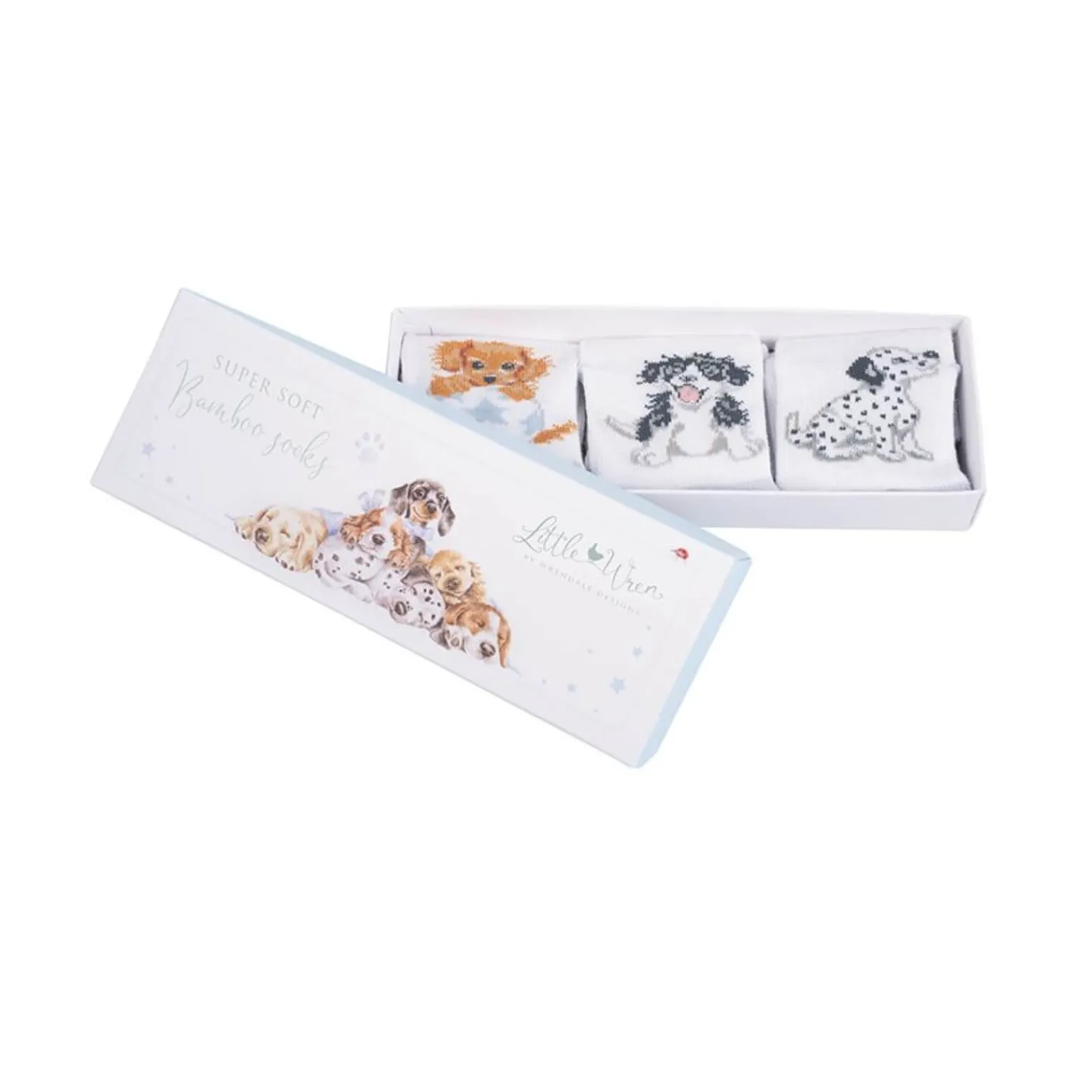 Wrendale Designs Little Wren Little Paws Dog Bamboo Baby Socks - 6-12 Months