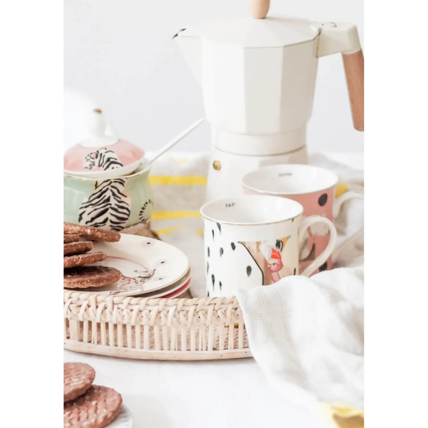 Yvonne Ellen Bone China 330ml Alphabet Mug - T