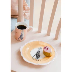 Yvonne Ellen 23cm Fine China Flower Plate - Pussy