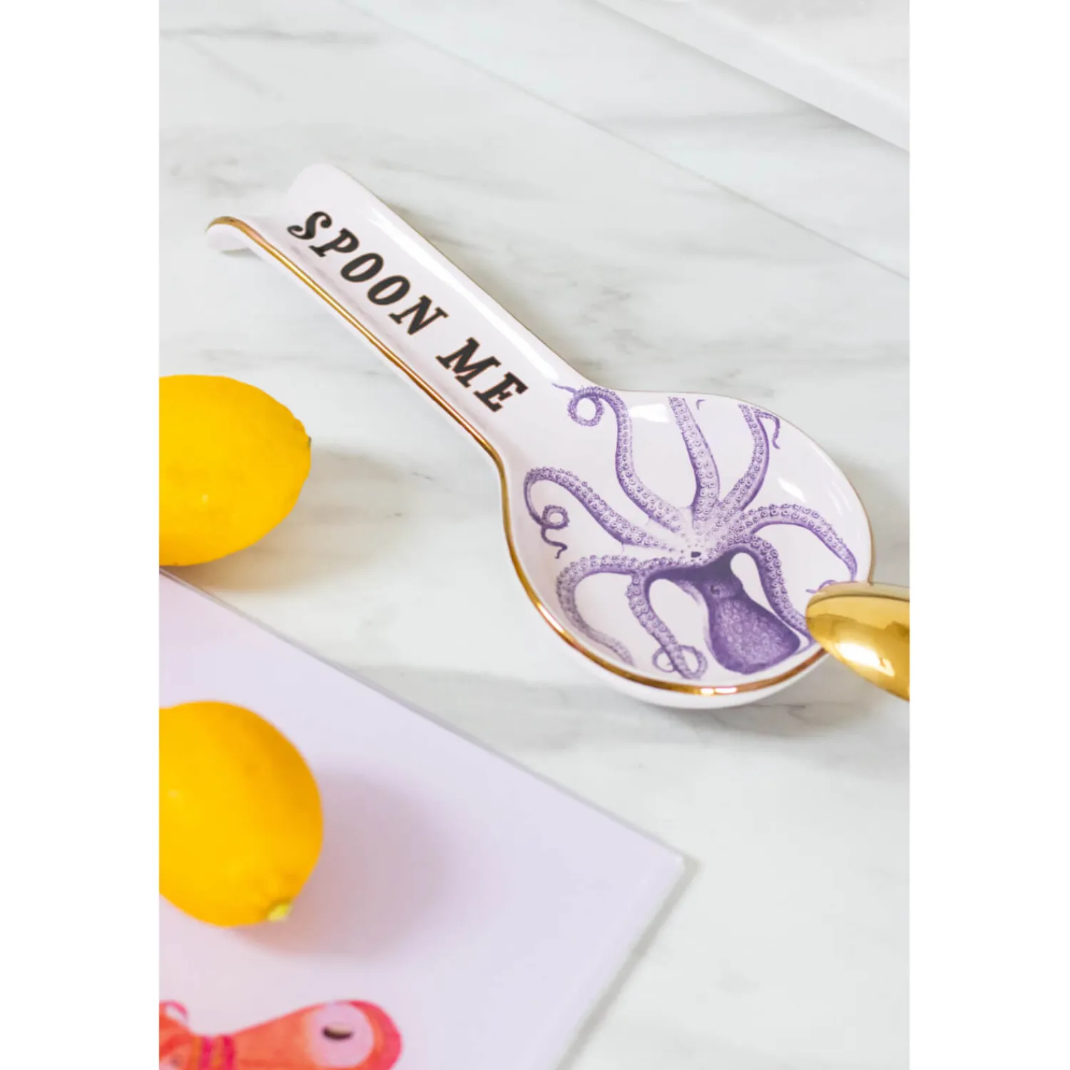 Yvonne Ellen Fine China Spoon Rest - Octopus