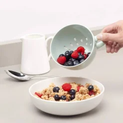 Zeal Berry 10cm Melamine Colander with Handle - Sage Green