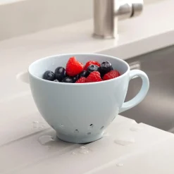 Zeal Berry 10cm Melamine Colander with Handle - Duck Egg