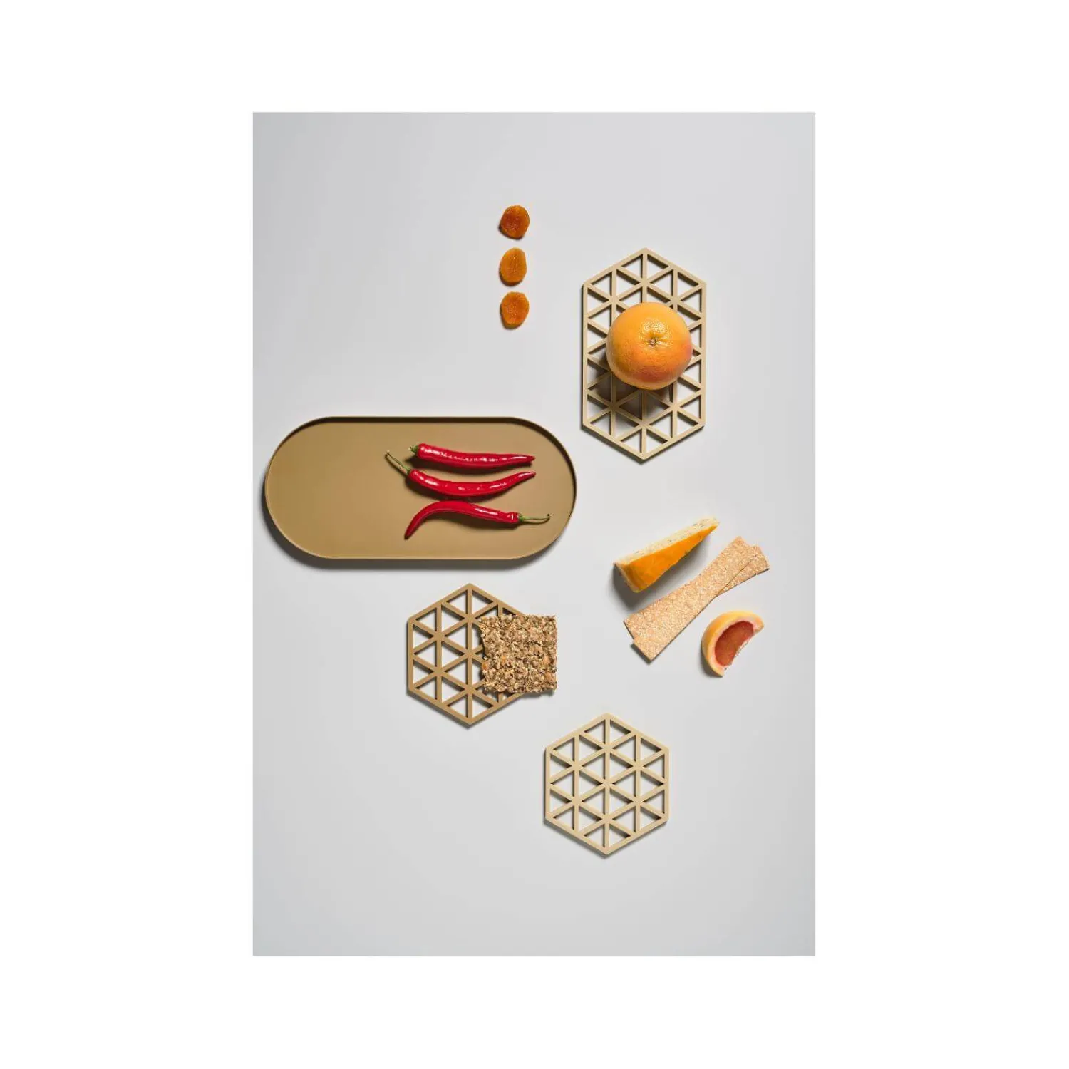ZONE Denmark Triangles Silicone Trivet - Warm Sand